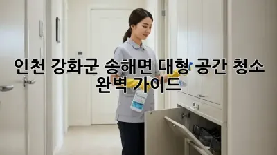 인천 강화군 송해면 대형 공간 청소 완벽 가이드